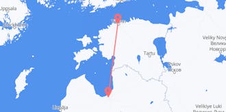 出发地 拉脱维亚目的地 爱沙尼亚的航班