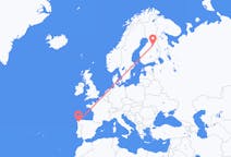 Flights from Santiago De Compostela to Kajaani