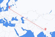 Flyreiser fra Bhamo, Myanmar (Burma) til Riga, Latvia