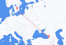 Loty z Batumi, Gruzja z Växjö, Szwecja
