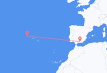Flights from Flores Island, Portugal to Granada, Spain