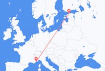 Loty z Tallinn, Estonia do Nicei, Francja