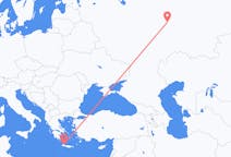 Vluchten van Kazan, Rusland naar Chania, Griekenland