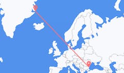 Flyg från Ittoqqortoormiit, Grönland till Varna, Bulgarien