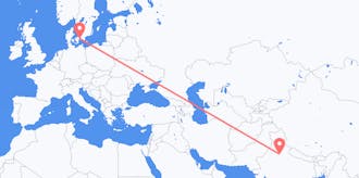 出发地 印度目的地 丹麦的航班