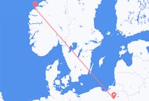 Flyreiser fra Ålesund, Norge til Szczytno, Polen