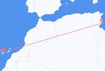 Vluchten van Sfax, Tunesië naar Las Palmas (ort i Mexiko, Veracruz, Tihuatlán), Spanje