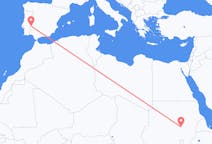 Fly fra Khartoum til Badajoz