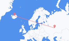 Flights from the city of Kazan, Russia to the city of Akureyri, Iceland