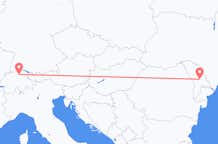 Vluchten van Chisinau, Moldavië naar Zürich, Zwitserland