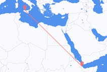 Flüge von Balbala, Dschibuti nach Palermo, Italien