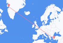 Flyrejser fra Denizli, Tyrkiet til Ilulissat, Grønland
