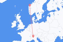 Flüge von Sandane, Norwegen nach Mailand, Italien