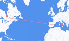 Flyreiser fra Rouyn-Noranda, Canada til Palermo, Italia