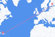 Flyreiser fra Port-au-Prince, Haiti til Villmanstrand, Finland