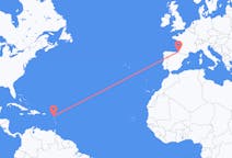 Flyg från Antigua, Antigua och Barbuda till Biarritz, Frankrike