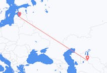 Loty z Nukus, Uzbekistan do Rygi, Łotwa