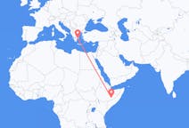 Flyreiser fra Gode, Etiopia til Athen, Hellas