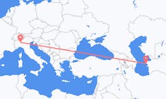 出发地 土库曼斯坦出发地 土庫曼巴希目的地 意大利米蘭的航班