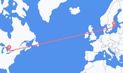 Flyg från Waterloo, Ontario, Kanada till Visby, Sverige