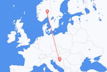 Flyg från Banja Luka, Bosnien och Hercegovina till Oslo, Norge