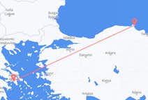 Flyrejser fra Sinop, Tyrkiet til Athen, Grækenland