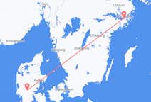 Flyreiser fra Billund, Danmark til Stockholm, Sverige