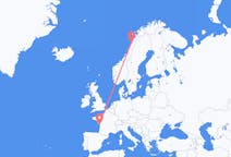 Flights from La Rochelle, France to Bodø, Norway