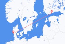 Fly fra Esbjerg til Helsingfors