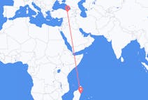Flyreiser fra Toamasina, Madagaskar til Erzincan, Tyrkia
