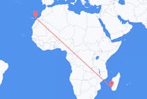 Flyrejser fra Toliara, Madagaskar til Ajuy, Spanien