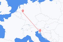 Flyg från Rijeka, Kroatien till Duesseldorf, Tyskland