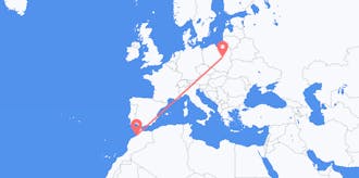 Flyg från Marocko till Polen