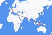 Flyreiser fra Kupang, Indonesia til Nice, Frankrike