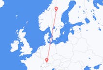 Flyreiser fra Östersund, Sverige til Friedrichshafen, Tyskland