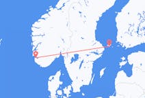 Loty z Maarianhamina, Wyspy Alandzkie do Stavanger, Norwegia