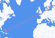 เที่ยวบิน จาก พรอวิเดนเซียเลส, หมู่เกาะเติกส์และหมู่เกาะเคคอส ไปยัง คาลมาร์, สวีเดน