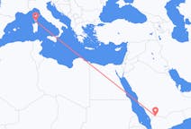 Vluchten van Najran, Saoedi-Arabië naar Figari, Frankrijk