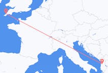 Flyreiser fra Newquay, til Tirana