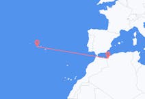 Vluchten van Tlemcen, Algerije naar Horta, Azoren, Portugal