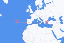 Flights from Samos, Greece to Terceira Island, Portugal