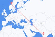 Flights from Aurangabad, India to Trondheim, Norway