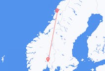 Vluchten van Mosjøen naar Oslo