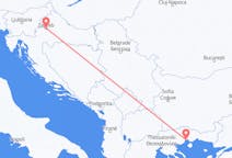 Vluchten van Zagreb, Kroatië naar de prefectuur Kavala, Griekenland