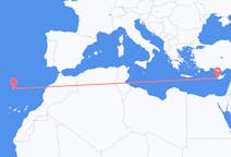 Vluchten van Paphos, Cyprus naar Funchal, Portugal