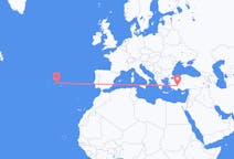 Flights from Isparta, Turkey to Terceira Island, Portugal