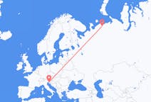 Flights from Naryan-Mar, Russia to Trieste, Italy