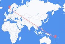 Flyrejser fra Port Vila, Vanuatu til Trondheim, Norge