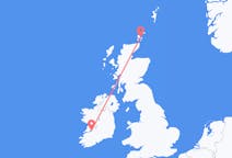 Flyrejser fra Kirkwall, Skotland til Shannon, Irland