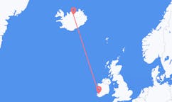 航班从爱尔兰克里郡市到阿克雷里市，冰岛塞尔